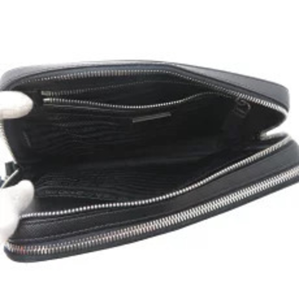 Prada Shoulder Bag Saffiano Leather Black - Picture 6 of 9